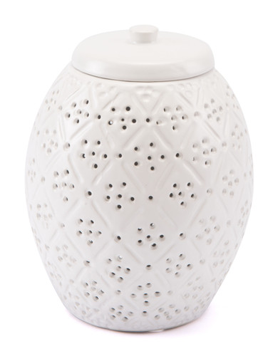 Zuo Décor Floral Covered Jar White Main image