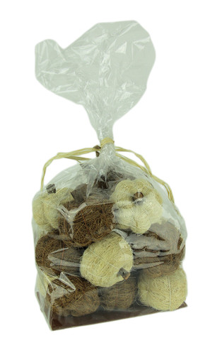 Bag of Natural Brown and Beige Dried Angel Vine Decorative Pumpkins Main image