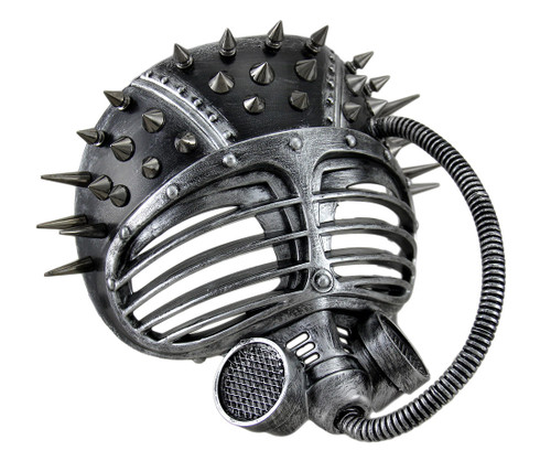 Scratch & Dent Metallic Finish Spiked Steampunk Full Face Submarine Diver Mask Main image