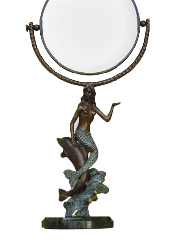 Mermaid & Dolphin Magnifying Double Side Vanity Mirror Main image