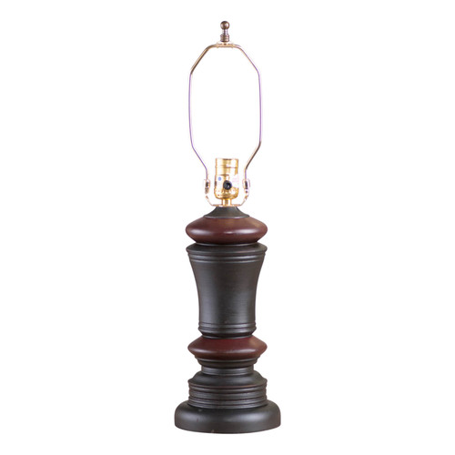 Peppermill Lamp Base in Sturbridge Black with Red Main image