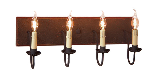 Four Arm Vanity Light in Espresso with Salem Brick Main image