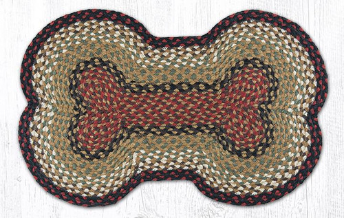 Earth Rugs DB-19 Burgundy / Mustard Large Dog Bone 18" x 28" Main image