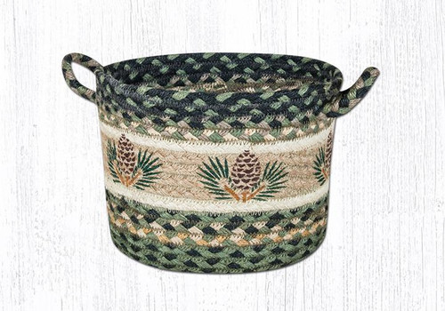 Earth Rugs UBP-116 Pinecone Printed Utility Basket 9" x 7" Main image