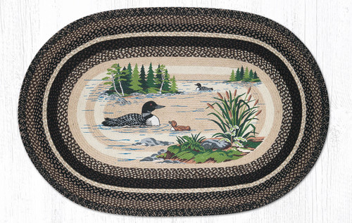 Earth Rugs OP-313 Loons Oval Patch 4' x 6' Main image