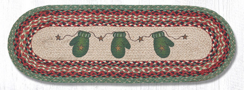 Earth Rugs OP-252 Mittens Oval Patch Runner 13" x 36" Main image