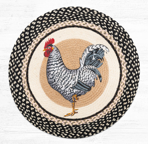 Earth Rugs RP-430 Rooster Round Patch 27" x 27" Main image