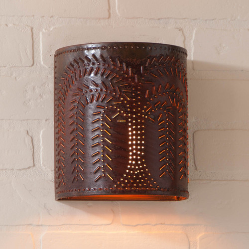 Willow Sconce Light in Rustic Tin Additional image
