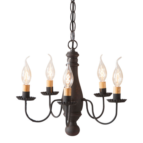 Bed and Breakfast Chandelier in Hartford Black over Red Main image