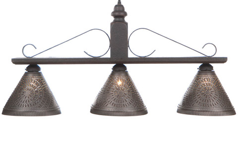 Wooden Wellington Large Island Light in Black Additional image