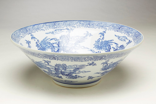 AA Importing 59818 16 Inch Blue & White Bowl Main image