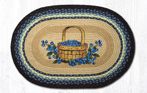 Earth Rugs OP-312 Blueberry Basket Oval Patch 20" x 30" Main image