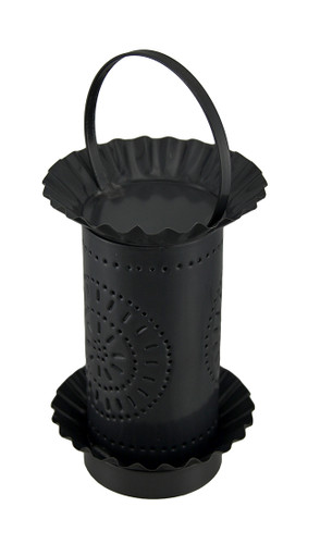 Country Tin Finished Metal Chisel Punched Mini Tart Warmer Lamp Additional image