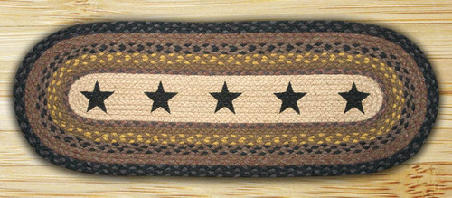 Earth Rugs OP-99 Stars Oval Patch 2 Feet x 8 Feet Main image