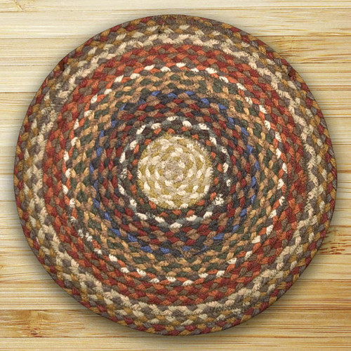 Earth Rugs C-300 Honey / Vanilla / Ginger Round Braided Rug 4 Feet x 4 Feet Main image