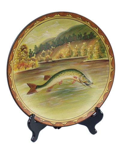 12 1/2 Inch Diameter Fish Decorative Plate Main image