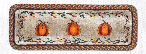 Earth Rugs WW-222 Harvest Pumpkin Wicker Weave Table Runner 13" x 36" Main image