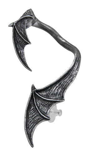 A Night with Goethe Gothic Pewter Bat Wing Ear Wrap Main image