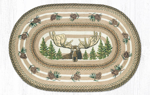 Earth Rugs OP-51 Bull Moose Oval Patch 20" x 30" Main image