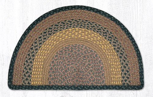 Earth Rugs SC-99 Brown / Black / Charcoal Small Rug Slice 18" x 29" Main image