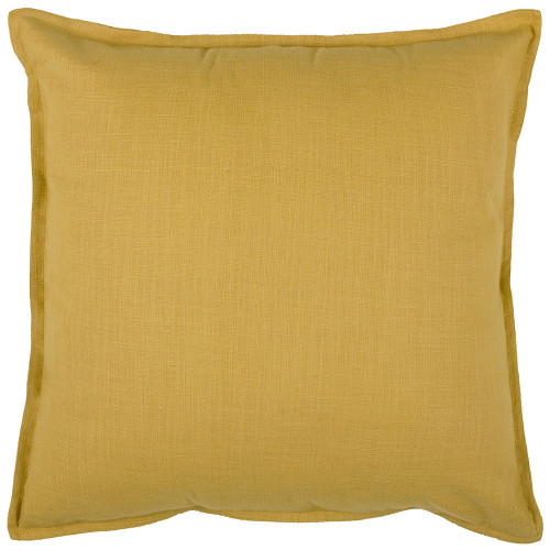 20 In. X 20 In. Yellow Decorative Pillow With Self Flange Detail Main image