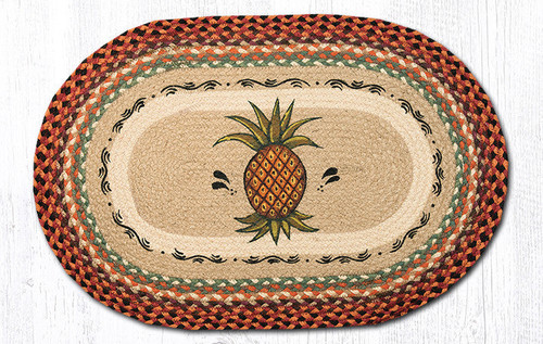 Earth Rugs OP-375 Pineapple Oval Patch 20" x 30" Main image