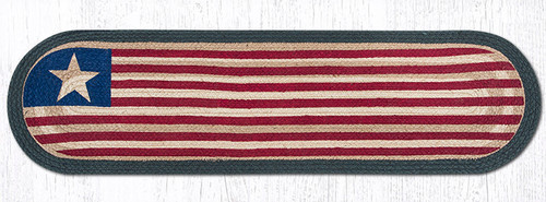 Earth Rugs 1032 Original Flag Oval Patch Runner 13" x 48" Main image