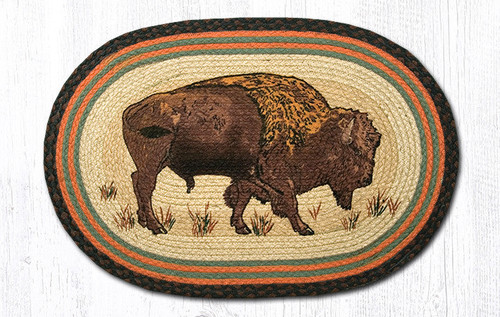 Earth Rugs OP-240 Buffalo Oval Patch 20" x 30" Main image