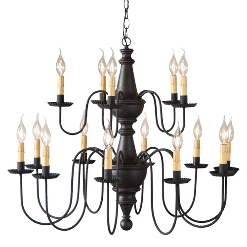 Harrison Two Tier Chandelier in Black Main image