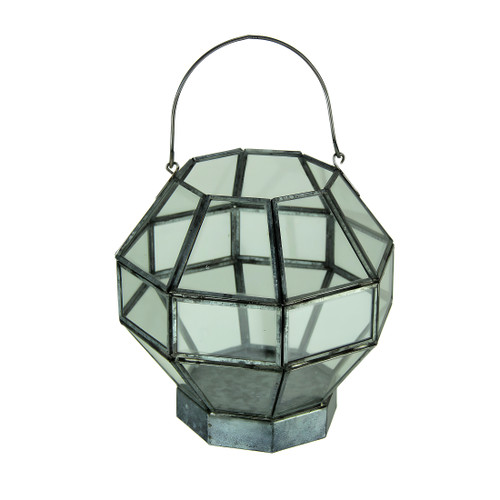 Metal and Glass Octagon Shape Candle Lantern Main image
