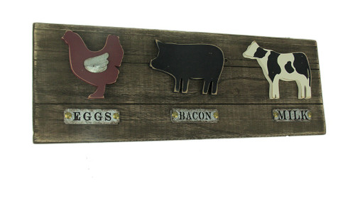 Country Farmhouse Recycled Wood Farm Animals Wall Hook Main image