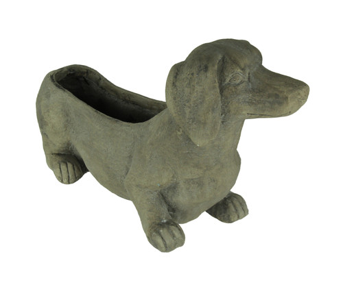 Grey Dachshund Dog Indoor/Outdoor Planter Main image