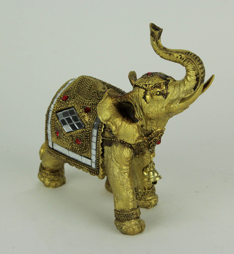Golden Decorated Eastern Elephant Statue Additional image
