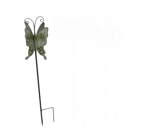 Corrugated Metal 3D Butterfly Garden Stakes Set of 3 Main image