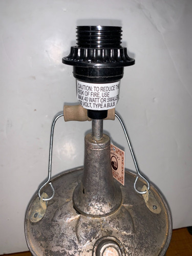 Antique Finish Vintage Galvanized Can Table Lamp Base Additional image