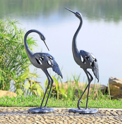 SPI Crane Pair LED Garden Sculpture Additional image