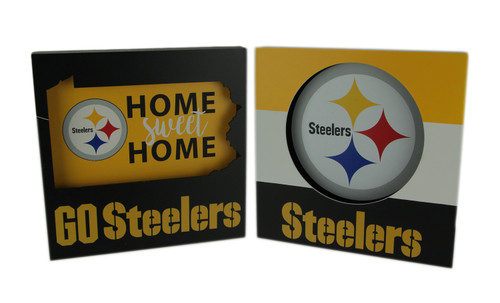 NFL Pittsburgh Steelers Football Cut Out Logo and Home Sweet Home Wall Hangings Main image