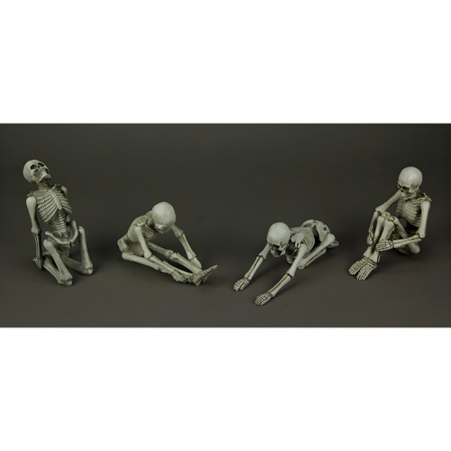 Bone Stretchers Zen Yoga Meditating Skeleton Figurines Set of 4 Additional image