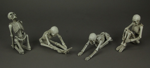 Bone Stretchers Zen Yoga Meditating Skeleton Figurines Set of 4 Additional image