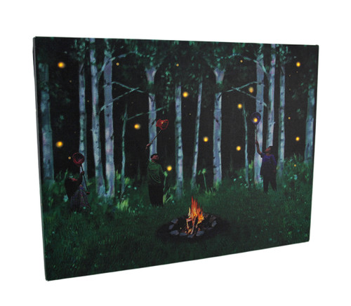 Catching Forest Fireflies Printed Canvas Wall Hanging Main image