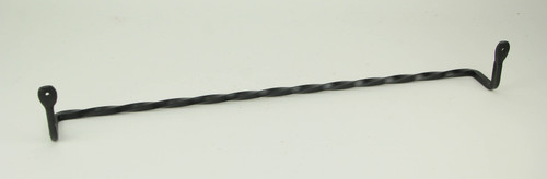 Hand Forged Wrought Iron Wall Mounted Towel Holder Primitive Decor 25 inch Additional image