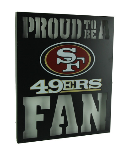 Proud To Be A San Francisco 49ers Fan Cutout Metal Wall Sign Main image