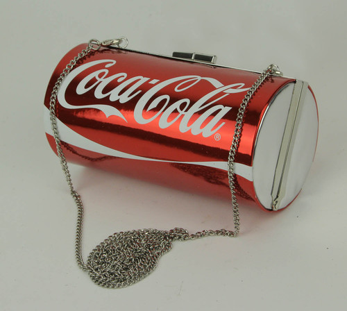 Red Coca-Cola Classic Can Barrel Bag with Removable Strap Additional image