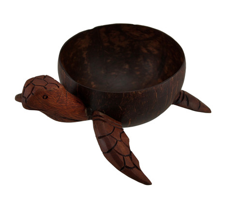 Hand Carved Coconut Turtle Bowl Main image