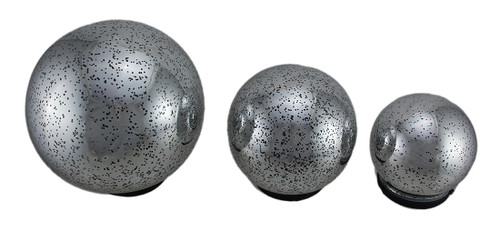 3 Piece LED Mercury Indoor Glass Gazing Ball Set Main image
