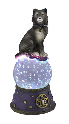 Majestic Wolf LED Light Crystal Ball Statue Pagan Wicca Pentacle Main image