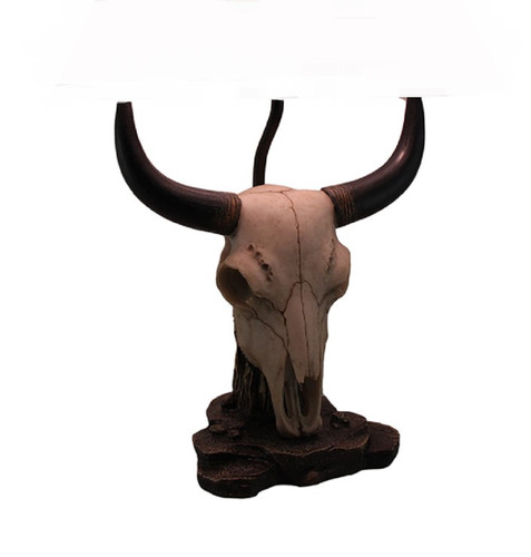 Cattle Ranch Decorative Steer Skull Table Lamp Base Only Main image