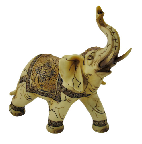 Antique Ivory Look Decorative Elephant Statue Main image