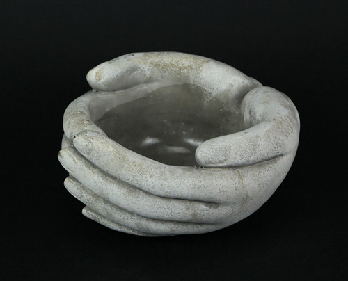 7 Inch Helping Hands Indoor/Outdoor Concrete Plant Pot Planter Additional image