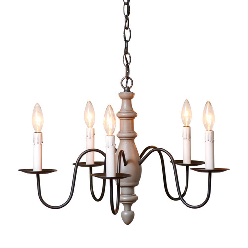 Irvins Country Tinware Country Inn Chandelier in Earl Gray - 5 Light Main image